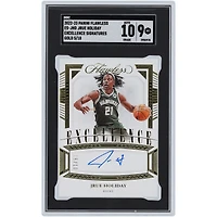 Carte Panini Flawless Excellence Gold #ES-JHD #5/10 authentifiée 9/10 signée Jrue Holiday Milwaukee Bucks 2022-23