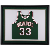 Maillot Mitchell & Ness vert dédicacé par Kareem Abdul-Jabbar des Milwaukee Bucks 1970-71