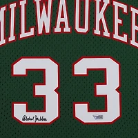 Maillot Mitchell & Ness vert dédicacé par Kareem Abdul-Jabbar des Milwaukee Bucks 1970-71