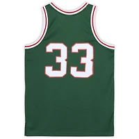 Kareem Abdul-Jabbar Milwaukee Bucks Autographed Green Mitchell and Ness 1970-71 Throwback Jersey