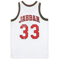 Kareem Abdul-Jabbar Milwaukee Bucks Autographed White Mitchell and Ness Replica 1971-72 Throwback Jersey