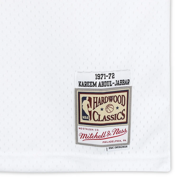 Kareem Abdul-Jabbar Milwaukee Bucks Autographed White Mitchell and Ness Replica 1971-72 Throwback Jersey