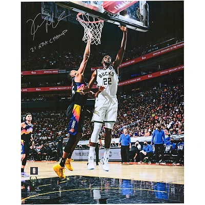 Khris Middleton Milwaukee Bucks Autographed 16" x 20" 2021 NBA Finals Champion Photograph with "21 NBA CHAMP" Inscription