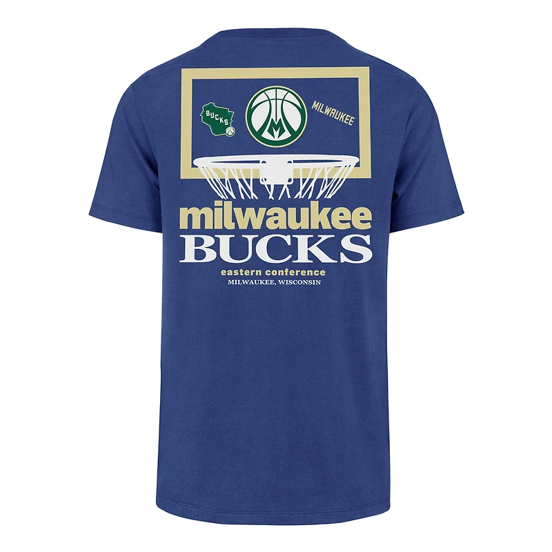 Men's '47  Royal Milwaukee Bucks City Edition Backboard T-Shirt