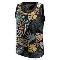Débardeur tendance Rocker Step noir Milwaukee Bucks Fanatics pour homme