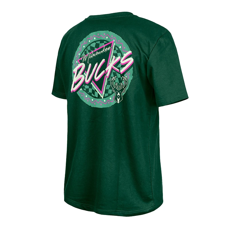 Men's New Era  Hunter Green Milwaukee Bucks Glow-in-the-Dark T-Shirt