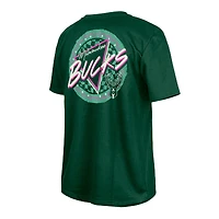 Men's New Era  Hunter Green Milwaukee Bucks Glow-in-the-Dark T-Shirt