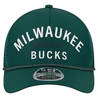 Men's New Era  Hunter Green Milwaukee Bucks Minimalist 9FORTY M-Crown Adjustable Hat
