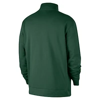 Veste demi-zip Nike Hunter Green Milwaukee Bucks Courtside Club pour homme