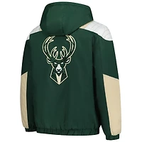 Veste à enfiler demi-zippée pour homme, vert chasseur, Milwaukee Bucks Charger