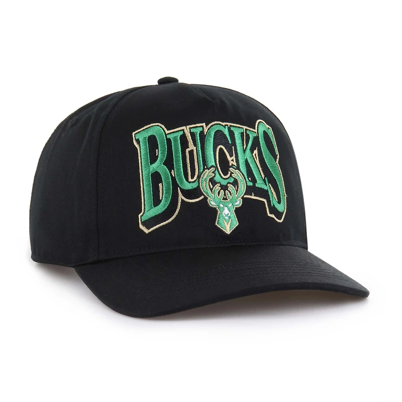 Casquette ajustable noire Milwaukee Bucks '47 pour homme, Every Time Past Champs Hitch