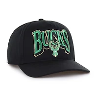 Casquette ajustable noire Milwaukee Bucks '47 pour homme, Every Time Past Champs Hitch