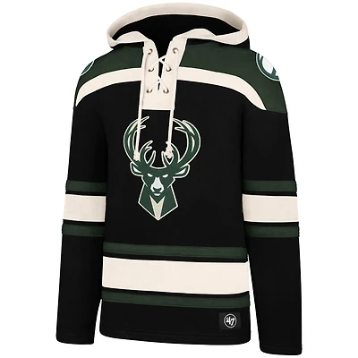 Hommes '47 Black Milwaukee Bucks Lacer - Chandail à capuchon