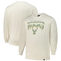 Sweat-shirt à capuche Spotlight Headline Big & Tall pour homme, couleur crème '47 Milwaukee Bucks