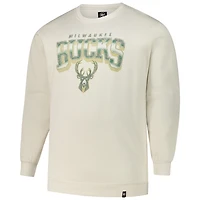 Sweat-shirt à capuche Spotlight Headline Big & Tall pour homme, couleur crème '47 Milwaukee Bucks
