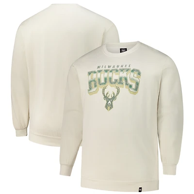 Sweat-shirt à capuche Spotlight Headline Big & Tall pour homme, couleur crème '47 Milwaukee Bucks