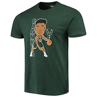 T-shirt à tête branlante Milwaukee Bucks '47 Giannis Antetokounmpo vert chasseur chiné pour homme