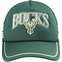 Casquette réglable de camionneur à rayures latérales Milwaukee Bucks '47 Hunter Green pour hommes