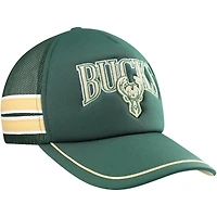 Men's '47 Hunter Green Milwaukee Bucks Sidebrand Stripes Trucker Adjustable Hat