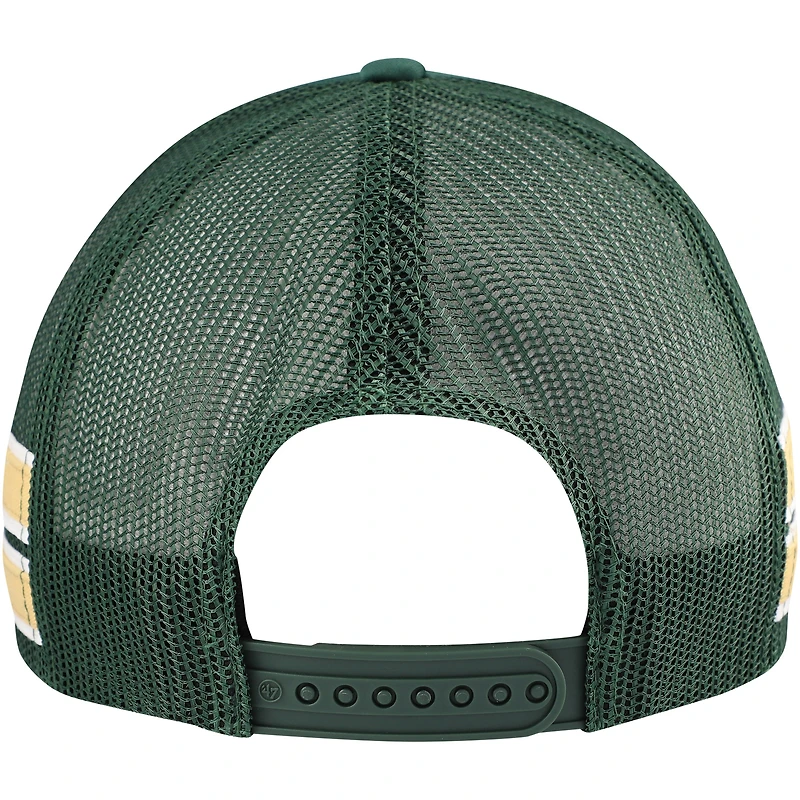 Casquette réglable de camionneur à rayures latérales Milwaukee Bucks '47 Hunter Green pour hommes