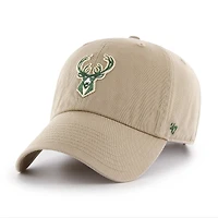 Casquette ajustable '47 kaki Milwaukee Bucks Logo Clean Up pour homme