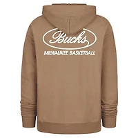 Men's '47 Khaki Milwaukee Bucks Triple Double Foundation Premium Hoodie Sweatshirt