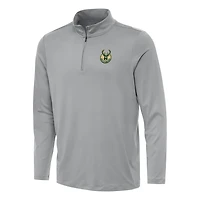 Haut à fermeture éclair quart de tour Reprocess gris antigua pour homme des Milwaukee Bucks