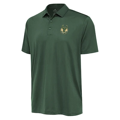 Polo Ellipse vert chasseur pour homme des Milwaukee Bucks d'Antigua