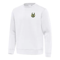 Sweat-shirt à capuche Relevant Antigua White pour homme des Milwaukee Bucks