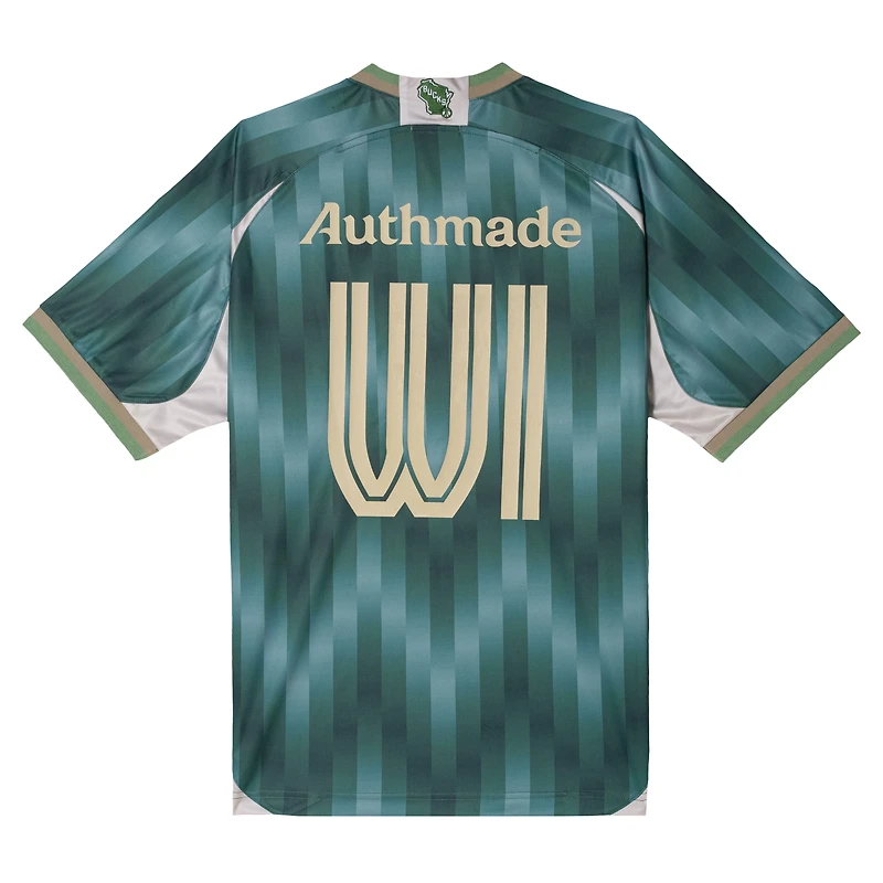 Men's Authmade x NBA Green Milwaukee Bucks Soccer Kit Fashion Jersey