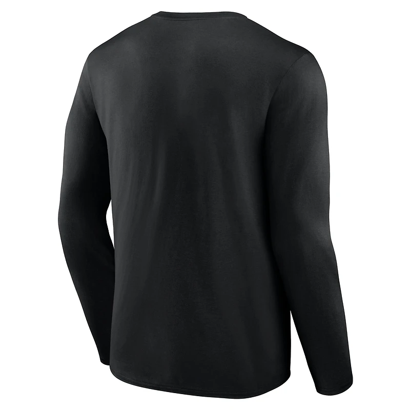 Men's  Black Milwaukee Bucks Primary Logo Long Sleeve T-Shirt