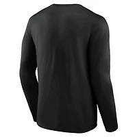 Men's  Black Milwaukee Bucks Primary Logo Long Sleeve T-Shirt