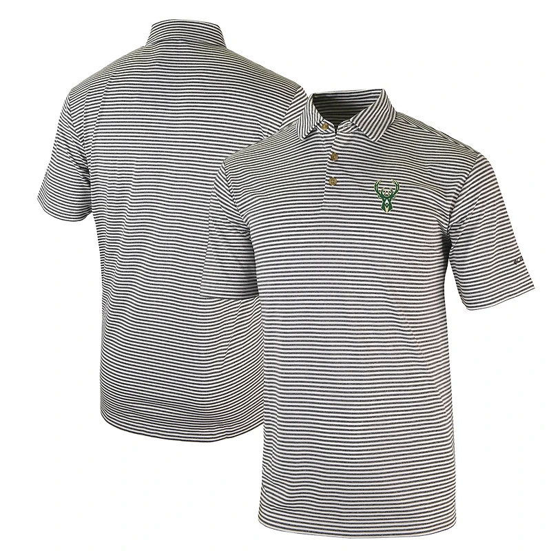 Men's Columbia White Milwaukee Bucks FW23 Omni-Wick Club Invite II Polo