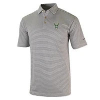 Polo Omni-Wick Club Invite II pour homme, blanc, Columbia Milwaukee Bucks FW23