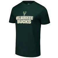 Men's Concepts Sport  Hunter Green/Black Milwaukee Bucks Vector Top & Flannel Pants Sleep Set