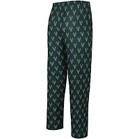 Men's Concepts Sport Hunter Green Milwaukee Bucks Allover Logo Print Gauge Sleep Pants