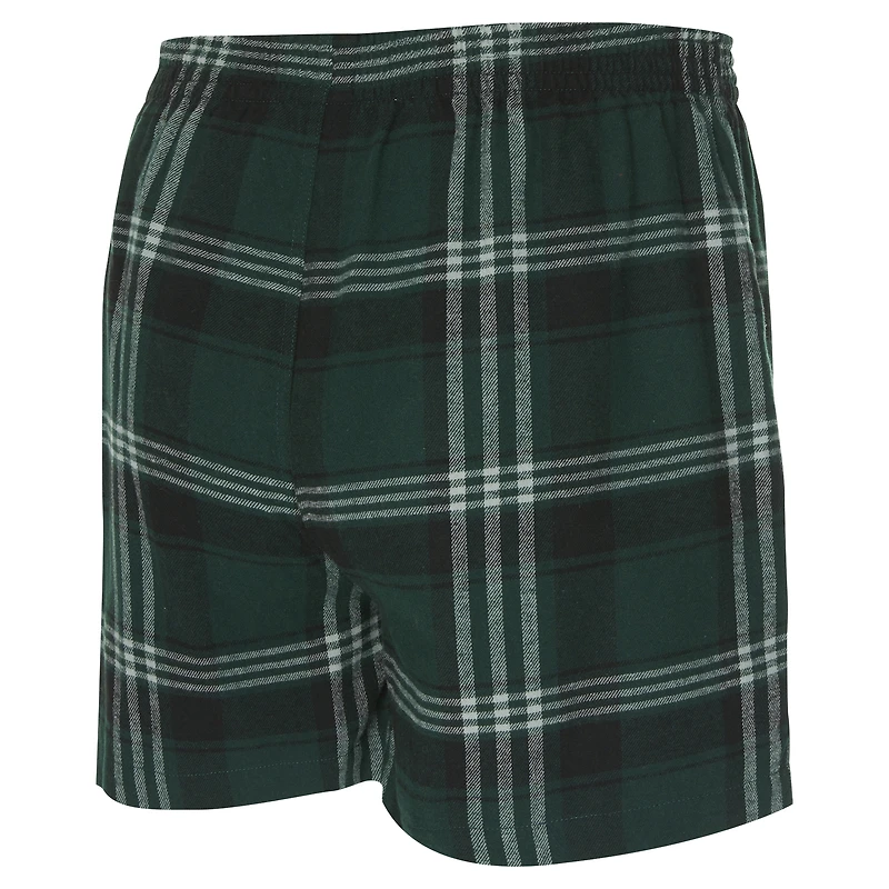 Boxer en flanelle pour homme Concepts Sport Hunter Green Milwaukee Bucks Region