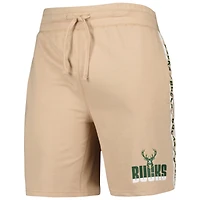 Men's Concepts Sport  Tan Milwaukee Bucks Team Stripe Shorts