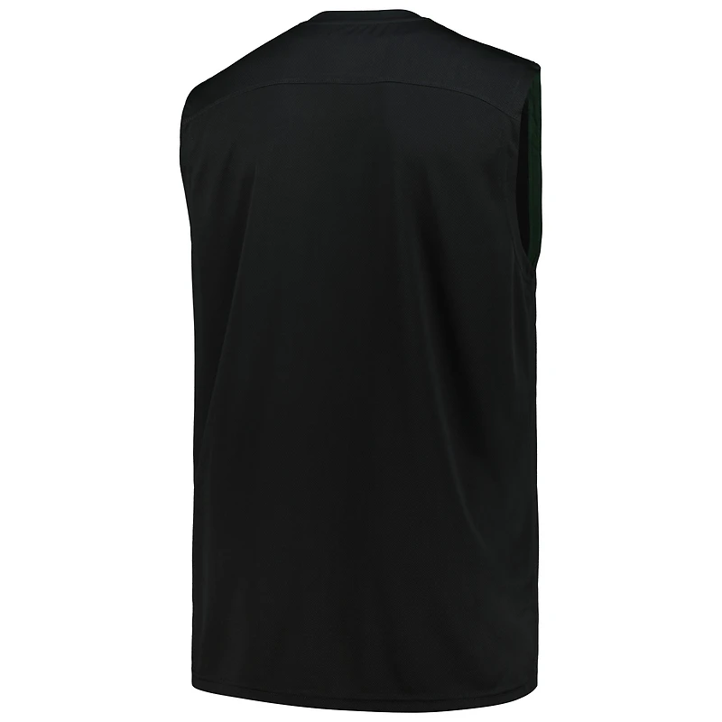 Débardeur noir Milwaukee Bucks Big & Tall Birdseye Muscle Fanatics pour hommes