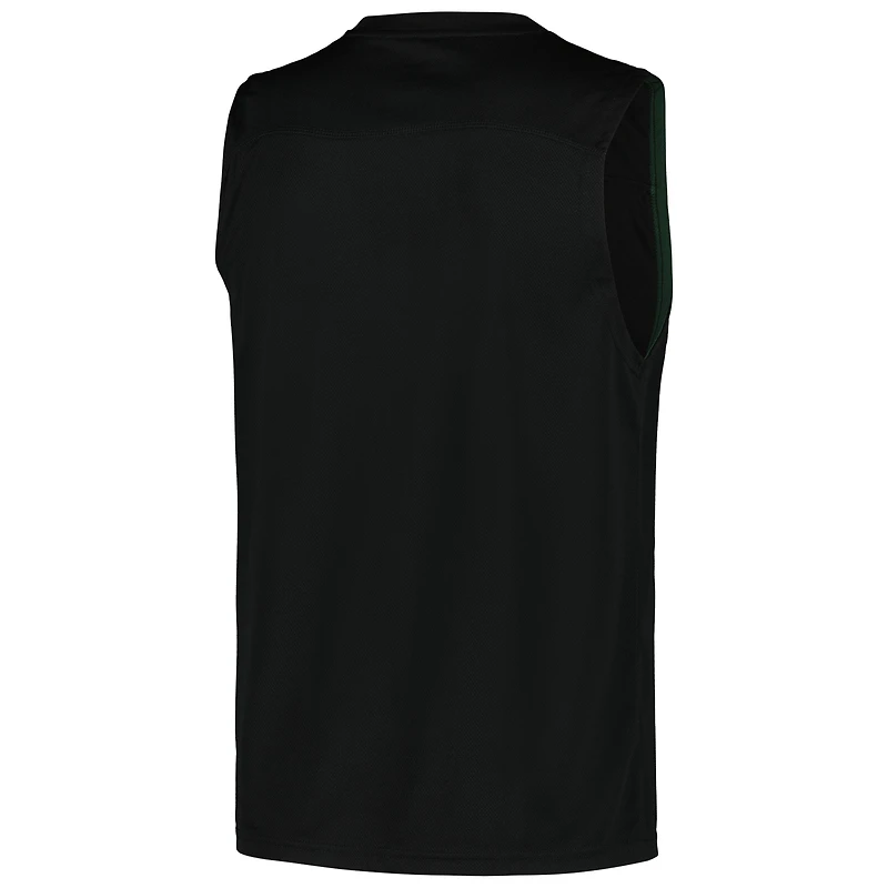 Débardeur noir Milwaukee Bucks Birdseye Muscle Fanatics pour hommes