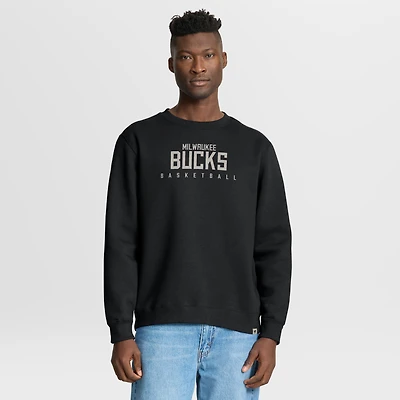 Men's Fanatics Black Milwaukee Bucks Crossover Collection Defensive Rotation Drill Premium Pullover Sweatshirt
