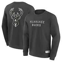 Sweat-shirt gris Fanatics pour homme avec inscription « Future Ground » des Milwaukee Bucks Elements