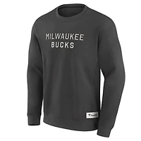Sweat-shirt gris Fanatics pour homme avec inscription « Future Ground » des Milwaukee Bucks Elements