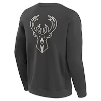 Sweat-shirt gris Fanatics pour homme avec inscription « Future Ground » des Milwaukee Bucks Elements