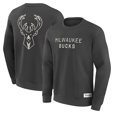 Sweat-shirt gris Fanatics pour homme avec inscription « Future Ground » des Milwaukee Bucks Elements
