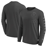 T-shirt à manches longues Fanatics gris Milwaukee Bucks Elements Future Ground pour homme avec informations tonales