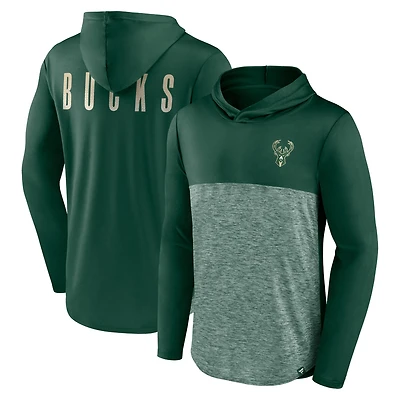 Sweat à capuche léger Fanatics Green Milwaukee Bucks Iconic Defender pour homme