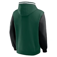 Sweat à capuche Fanatics Hunter Green/Black Milwaukee Bucks Half Court Shot Clock Fastbreak pour homme