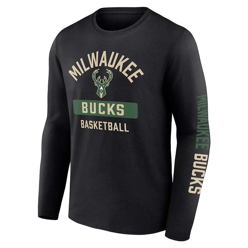 Men's Fanatics Hunter Green/Black Milwaukee Bucks Two-Pack Just Net Combo Set