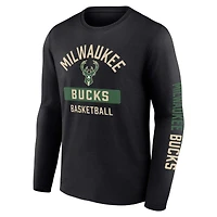 Men's Fanatics Hunter Green/Black Milwaukee Bucks Two-Pack Just Net Combo Set